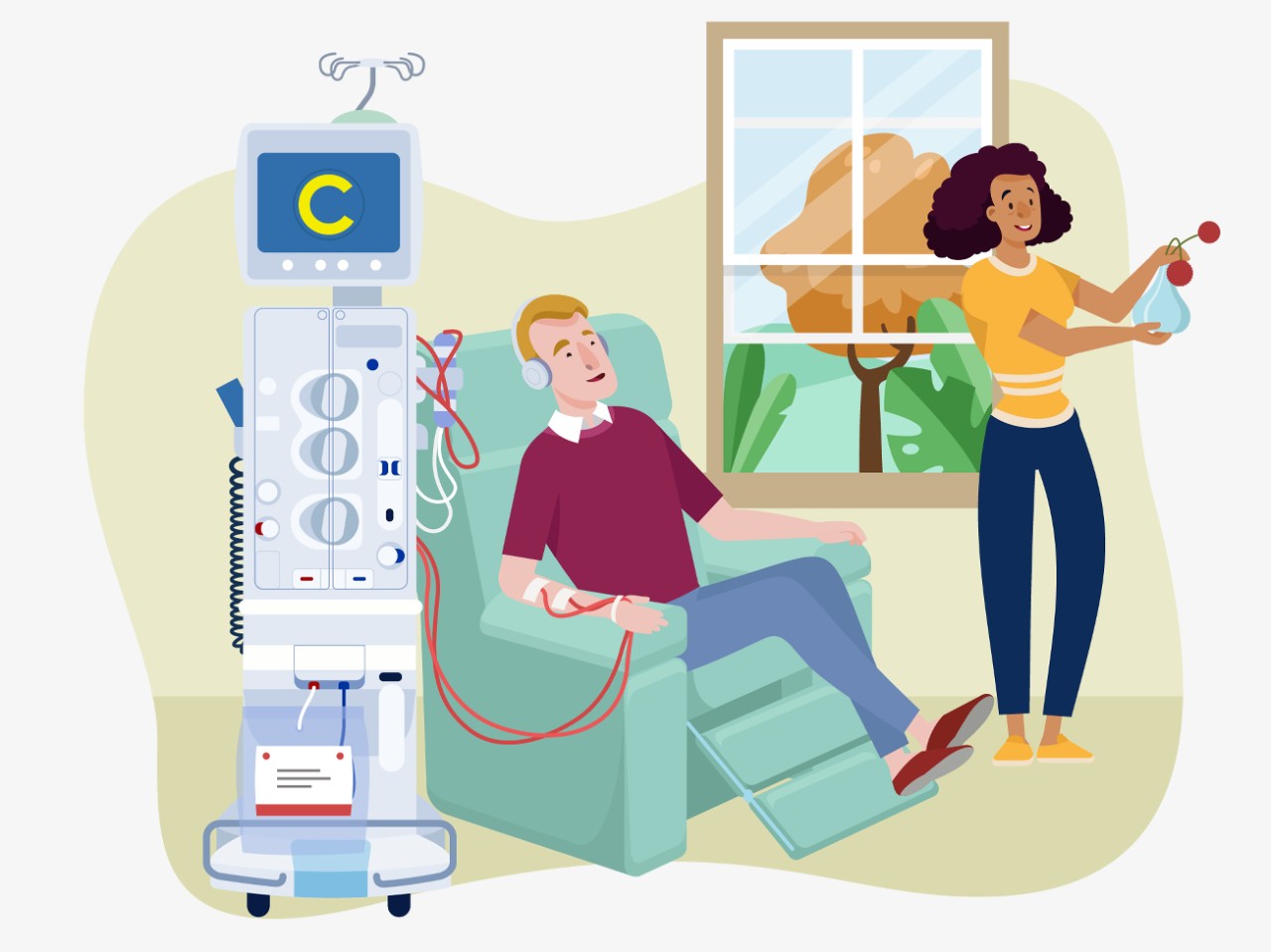 Los pacientes domiciliarios desempeñan un papel activo en el tratamiento de diálisis